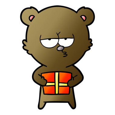 Çizgi film ayısının vektör çizimi