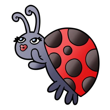 vektör çizim karikatür uğur böceği