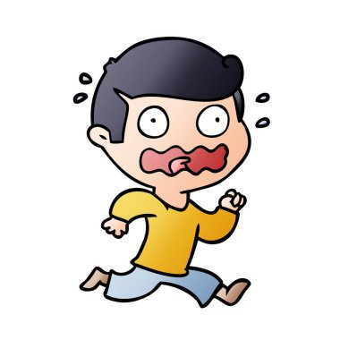 çizgi film adam tamamen stresli