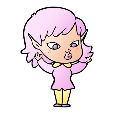 güzel çizgi film elf kızı