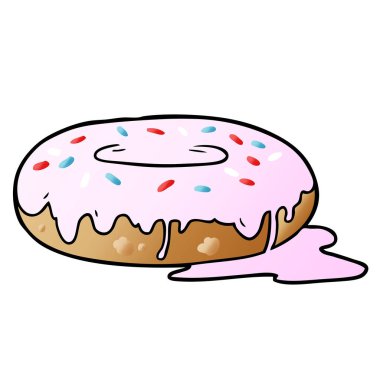 Çizgi film donutunun vektör çizimi