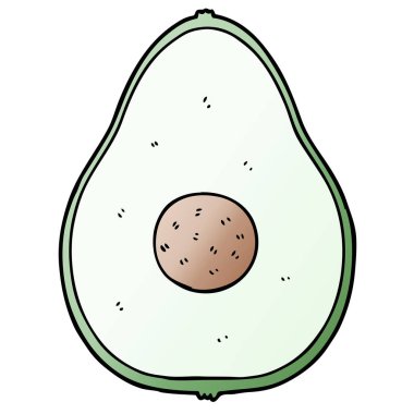 vektör çizim karikatür avokado