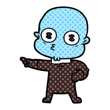 çizgi film garip kel uzay adamı