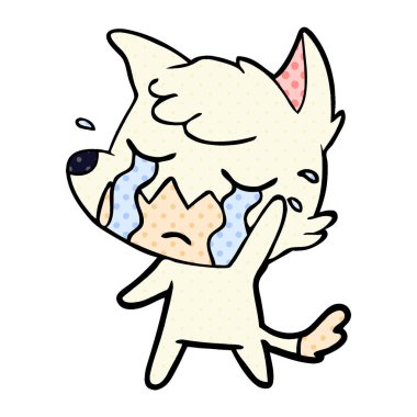 Çizgi film tilkisinin vektör çizimi