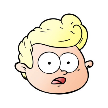 vektör çizim karikatür erkek yüz