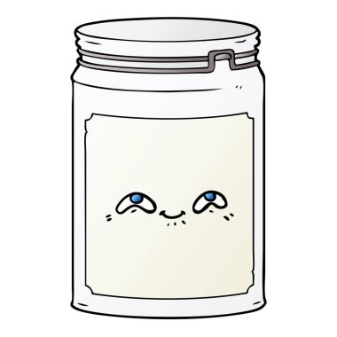 vektör çizim karikatür Cam Kavanoz