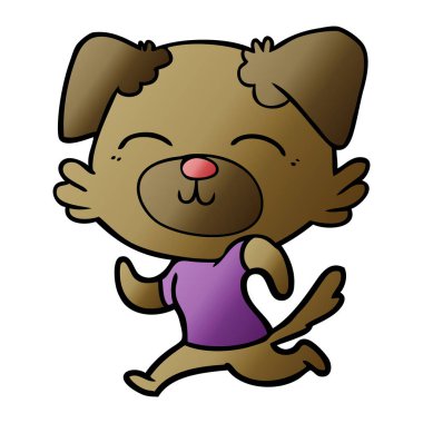 Çizgi film köpeğinin vektör çizimi