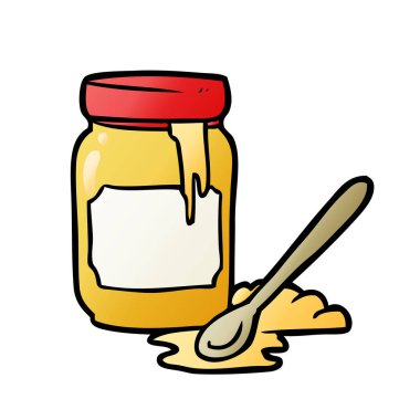 karikatür kavanoz bal