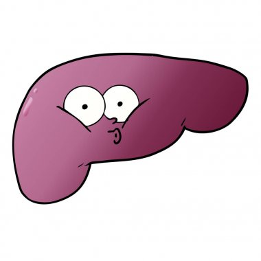 vektör çizim karikatür karaciğer