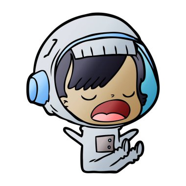 çizgi film astronot kadın açıklayan