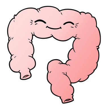 vektör çizim karikatür mutlu kolon