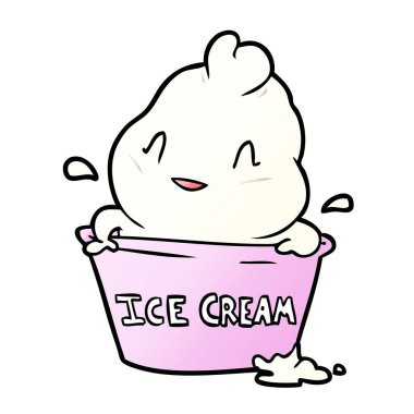 sevimli çizgi dondurma