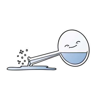 vektör çizim karikatür dökülen kimyasallar