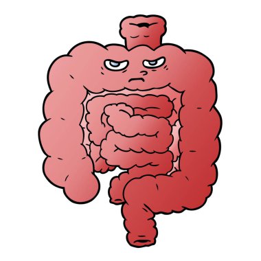 vektör çizim karikatür bağırsak