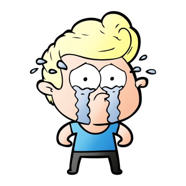 vektör çizim ayı ağlıyor çizgi film