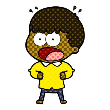 vektör çizim karikatür dostum şok