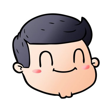 vektör çizim karikatür erkek yüz