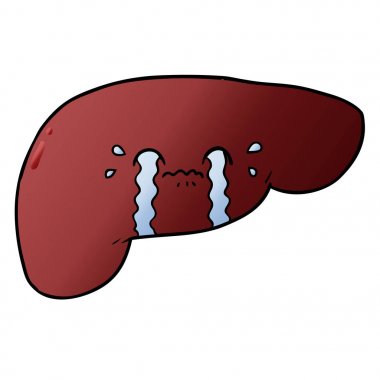 vektör çizim karikatür karaciğer