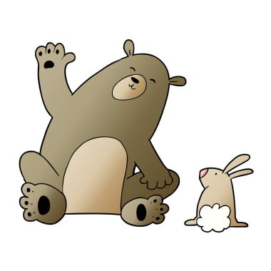 çizgi film ayı ve tavşan arkadaşlar