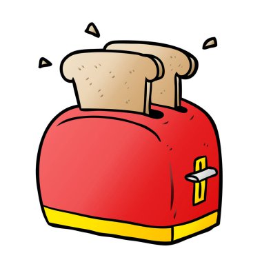 ekmek kızartma karikatür ekmek kızartma makinesi