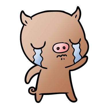 sallayarak veda ağlıyor çizgi film domuz