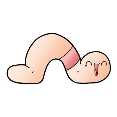 Çizgi film solucanının vektör çizimi