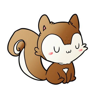 Çizgi film sincabının vektör çizimi