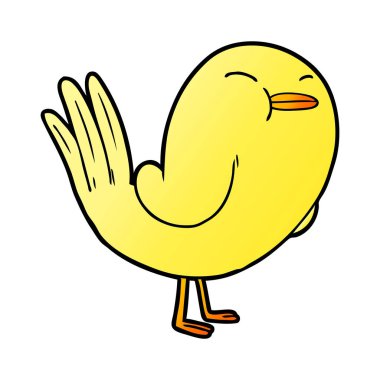 Çizgi film kuşunun vektör çizimi