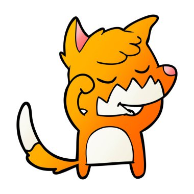 vektör çizim dostu karikatür Fox