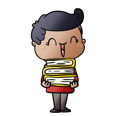 vektör çizim karikatür gülen çocuk