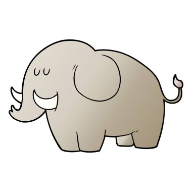 Çizgi film filinin vektör illüstrasyonu