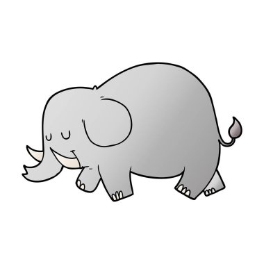 Çizgi film filinin vektör illüstrasyonu