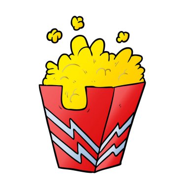 çizgi film kutusu patlamış mısır