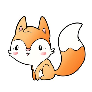 Çizgi film tilkisinin vektör çizimi