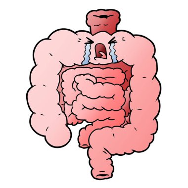 vektör çizim karikatür bağırsak