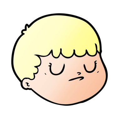 vektör çizim karikatür erkek yüz