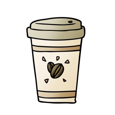 paket servisi kahve fincan çizgi film