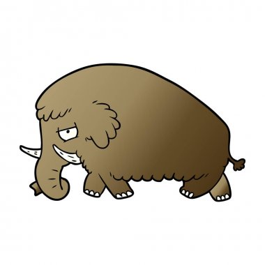 vektör çizim karikatür mamut