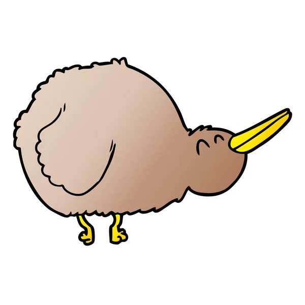 Vektor Illustration Von Cartoon Kiwi Vogel — Stockvektor