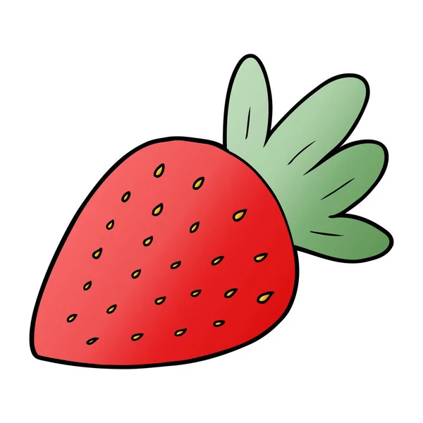 Vektorillustration Der Cartoon Erdbeere — Stockvektor