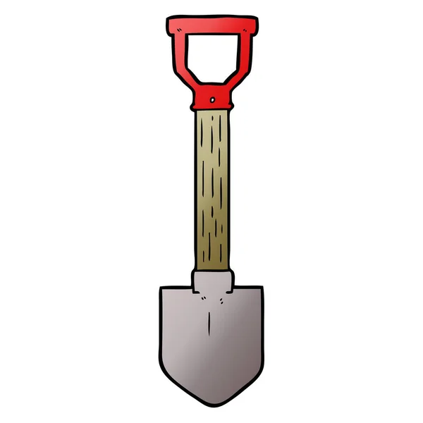 Vector Illustration Cartoon Shovel — Stock Vector