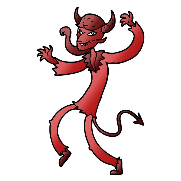 Vektör Çizim Karikatür Şeytan — Stok Vektör