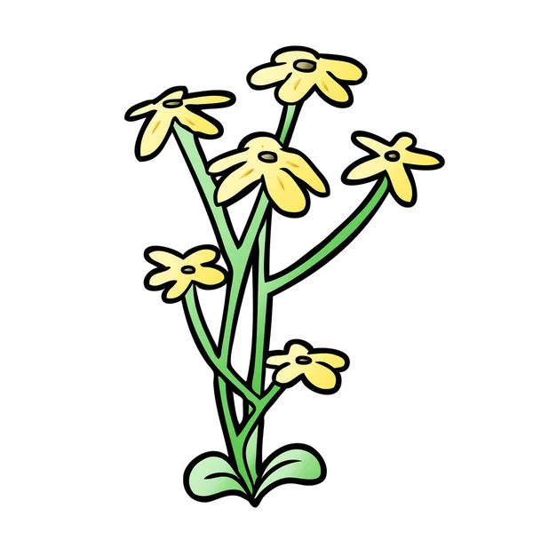 漫画の花のベクトル図 — ストックベクタ