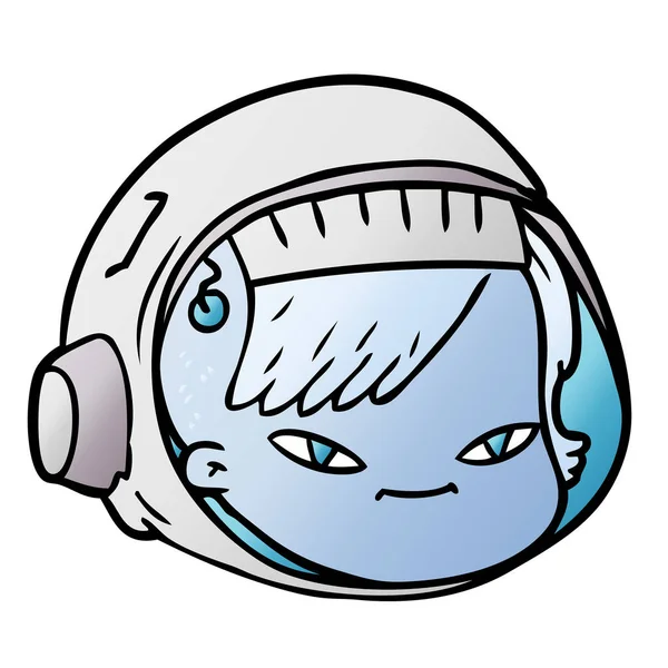 vektör çizim karikatür astronot yüz