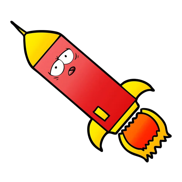 Векторна Ілюстрація Мультиплікаційної Ракети — стоковий вектор