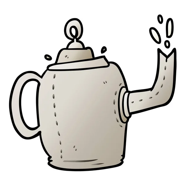 卡通旧金属水壶 — 图库矢量图片