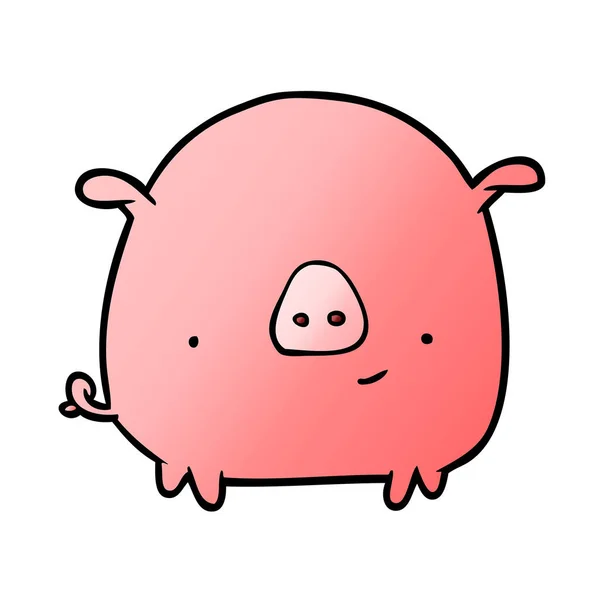 Vector Illustration Cartoon Pig — Stock Vector