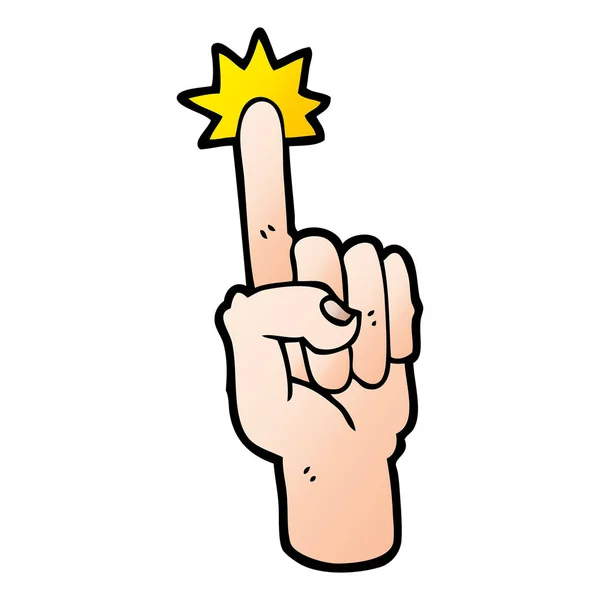 Vector Illustration Cartoon Pointing Finger — Stock Vector