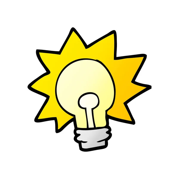 電球を照らす漫画 — ストックベクタ