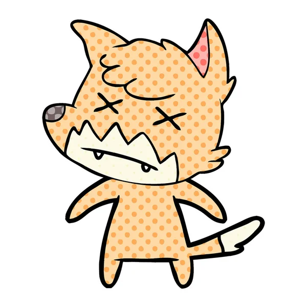 Çizgi film tilkisinin vektör çizimi